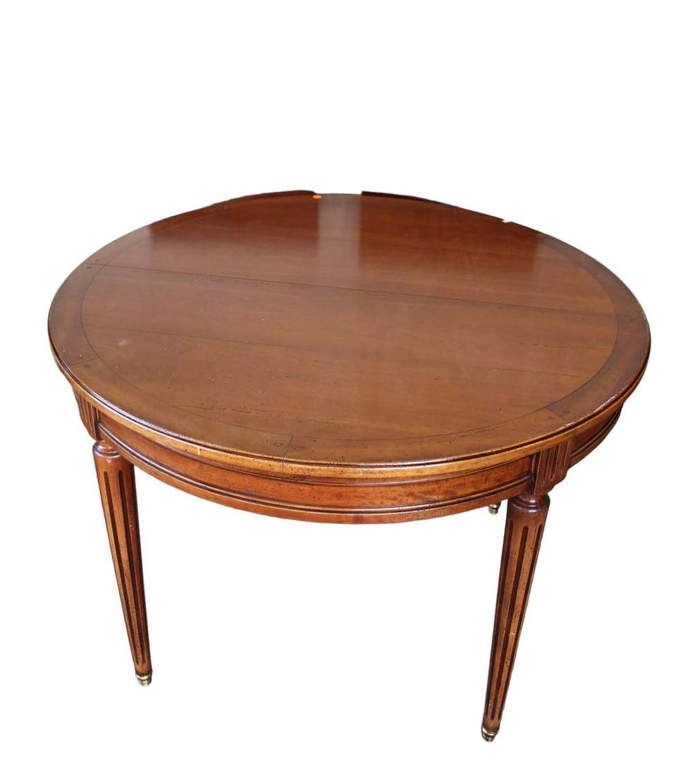 43" round country breakfast table with (2) 20" leaves, solid cherry (1 of 9)