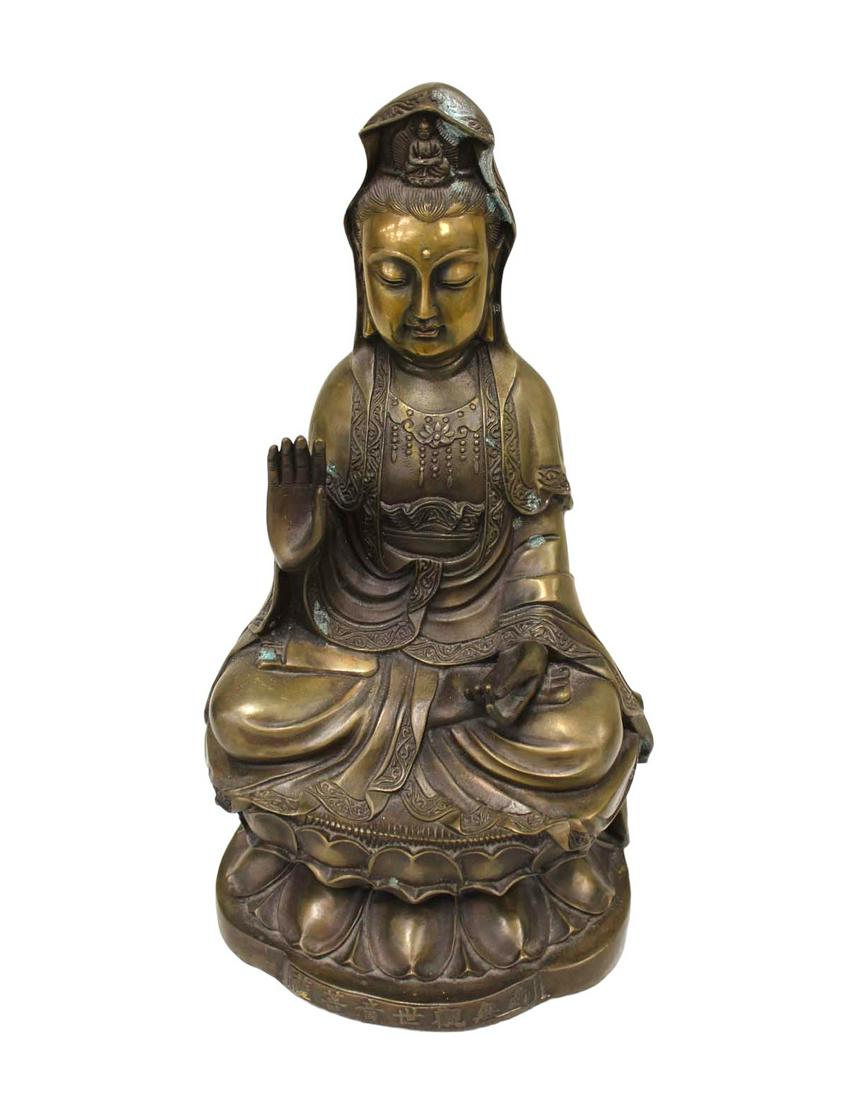Asia Buddha Avalokitesvaka bronze statue: believed to be 19th to Early 20th Century, South to South (1 of 4)