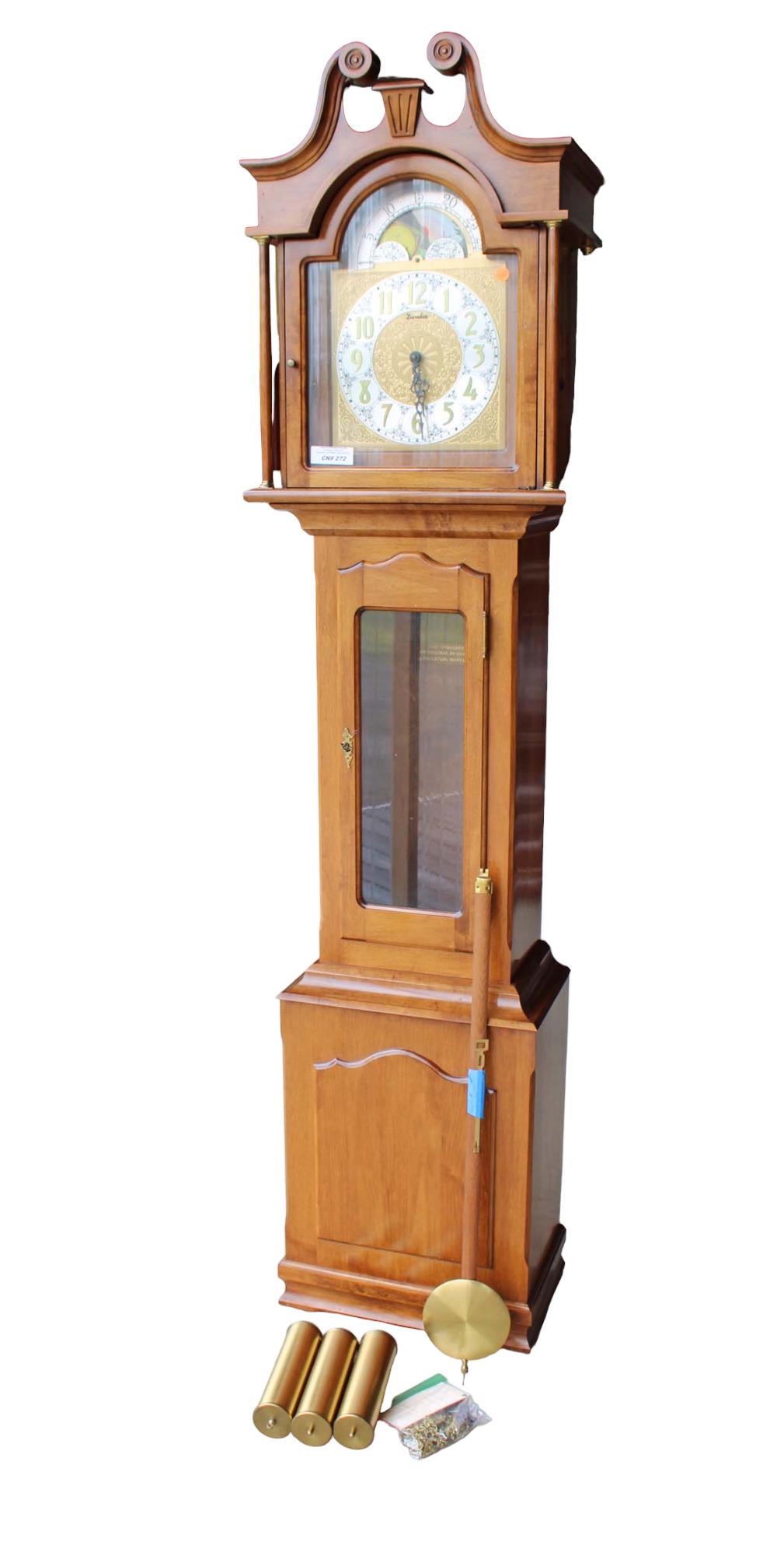 Daneker The President Grandfather Clock, Solid Cherry By The Million Rutherford Co Fallston, Md