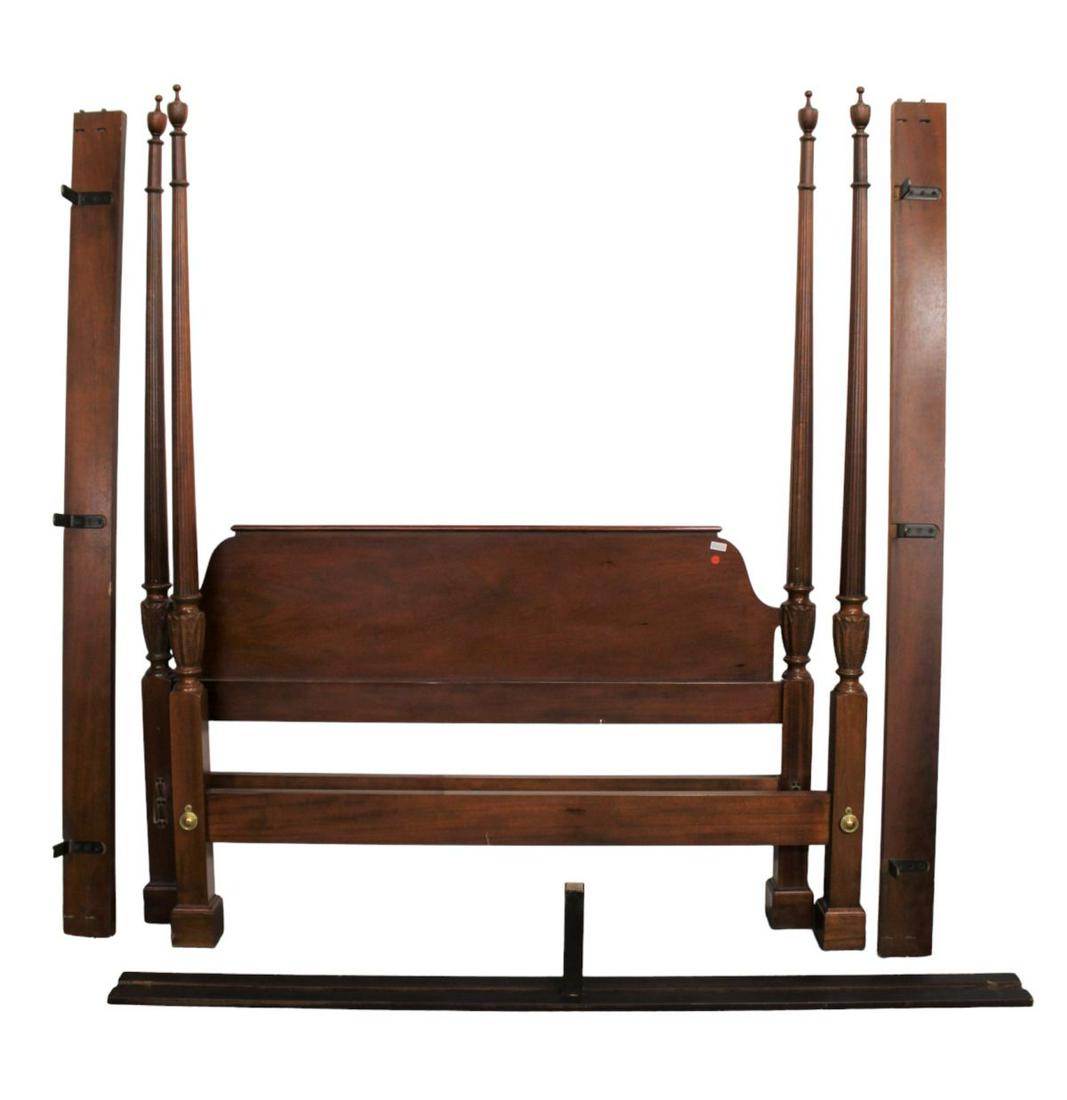 Baker 4 poster bed, queen size, solid mahogany (1 of 5)