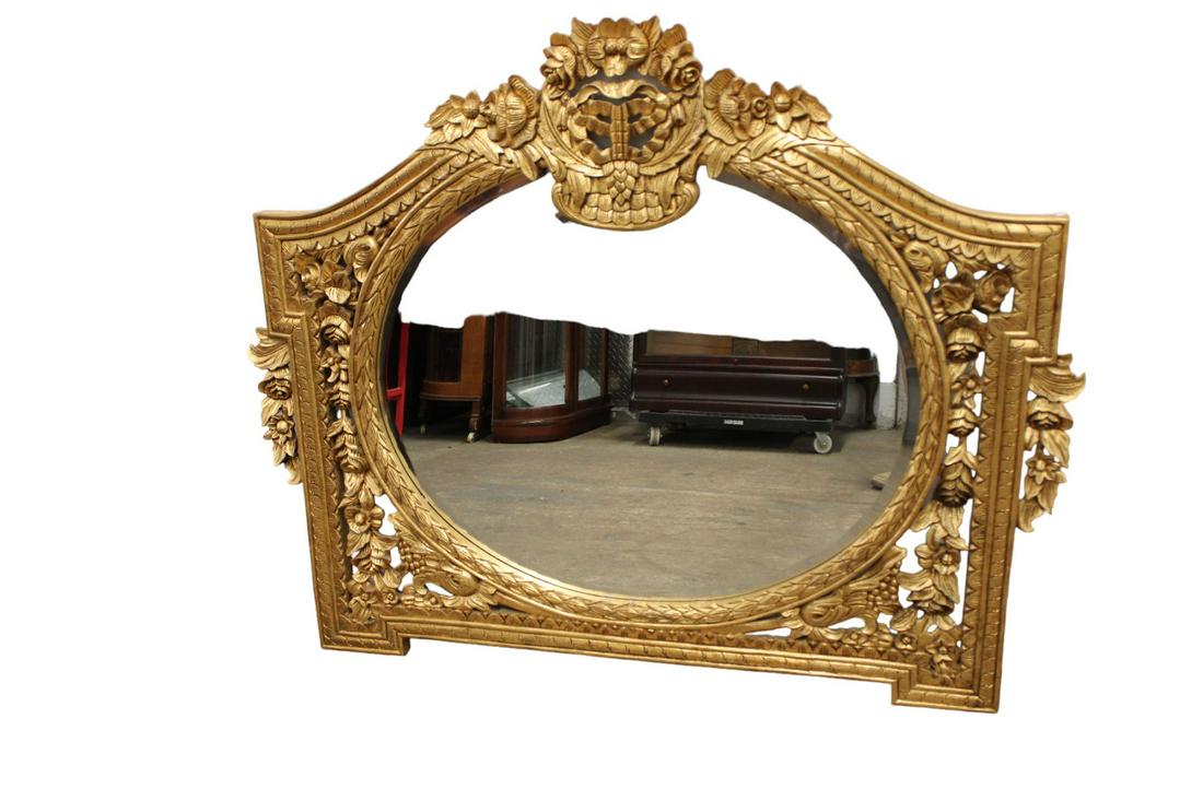 Ornate decorator beveled mirror in the french style, John Richards designed, highly carved and (1 of 5)