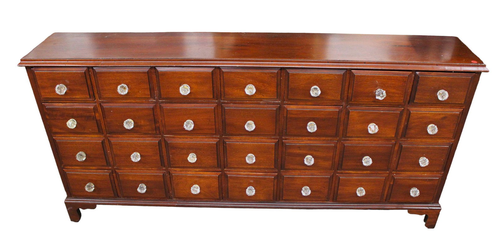 Antique solid mahogany 28 drawer apothecary chest, nice size (1 of 7)