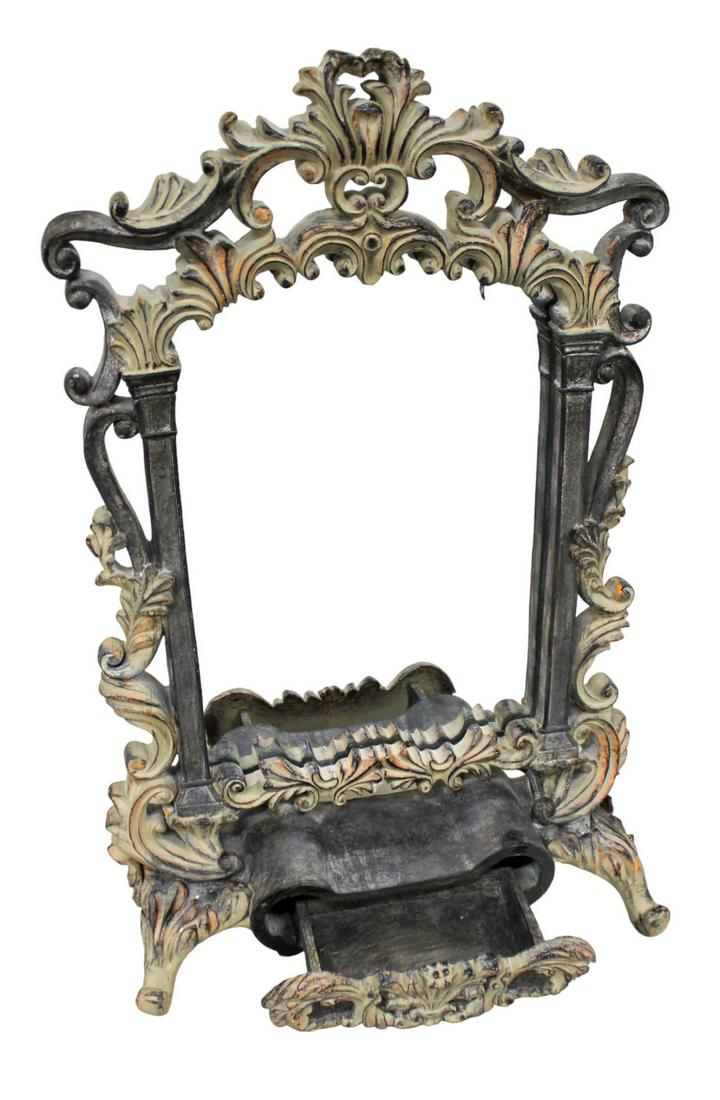 Decorative composition one drawer table top mirror, 18"h x 12"l x 5"w (1 of 4)