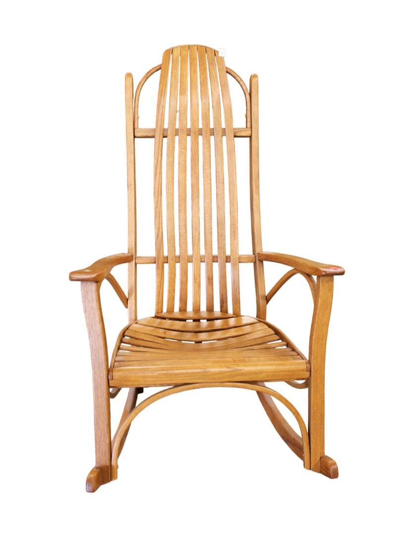 Adirondack style rocker in good condition in the oak 27"w x 32"1x 43"h (1 of 3)