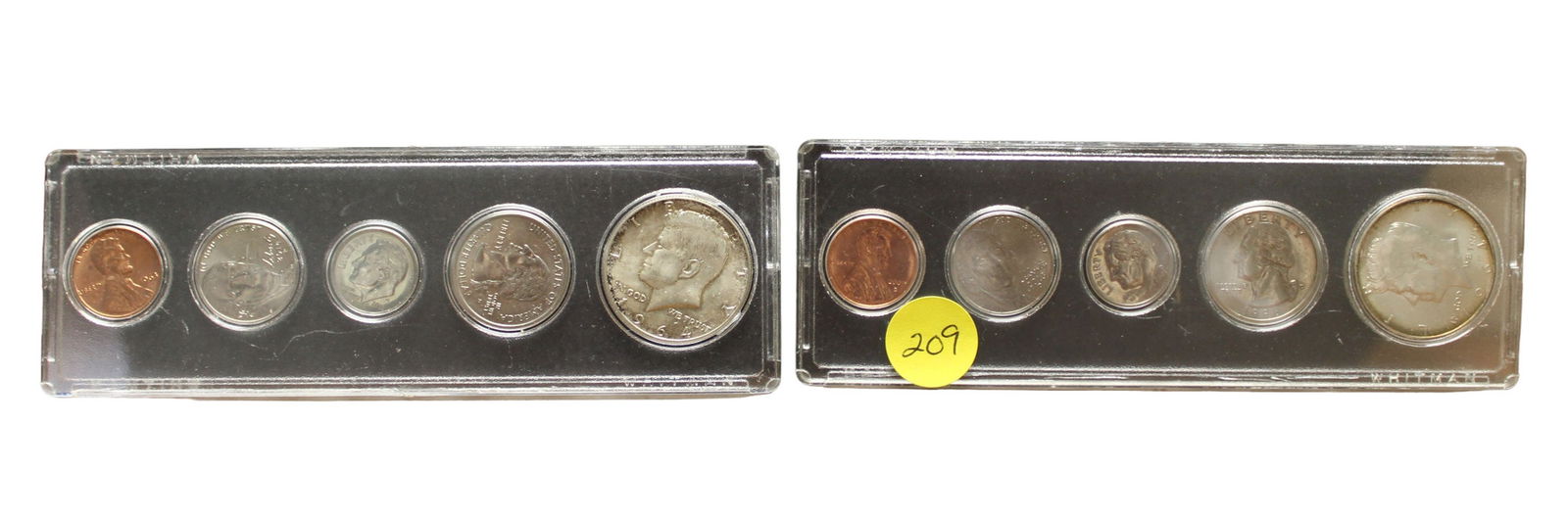 (2) 1964 silver Kennedy half proof sets (1 of 3)