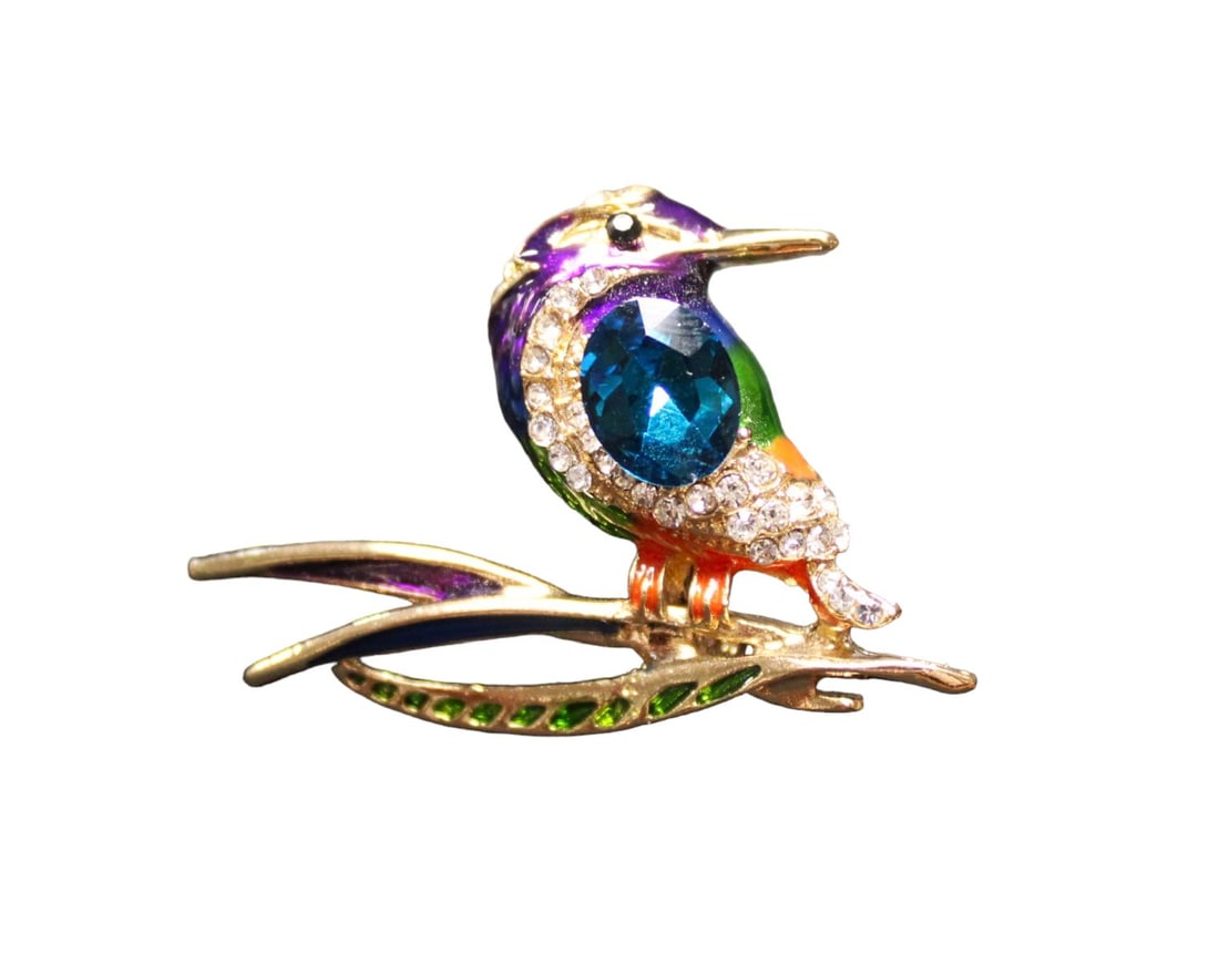 Costume Bird Brooch, 1 1/2" x 1 3/4" (1 of 3)