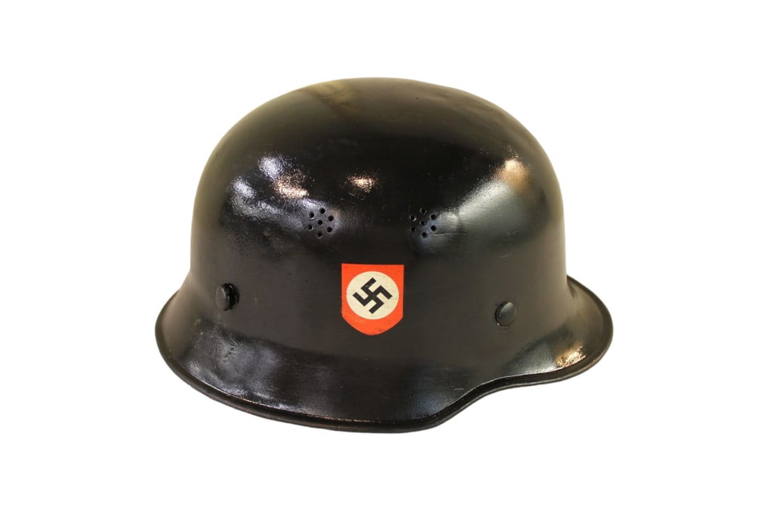 German military helmet believed to be WW II, not original paint: German military helmet believed to be WW II, not original paint
