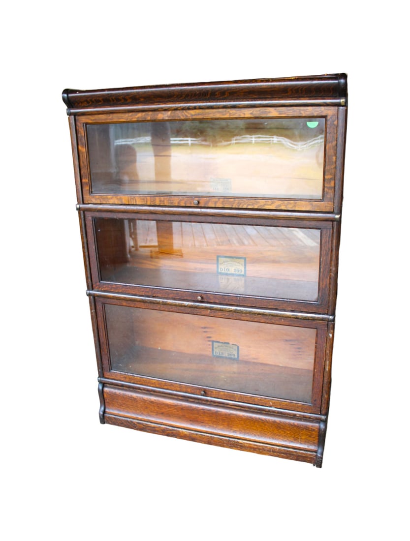 Globe Wernicke 3 stack barrister bookcase, antique, match numbers, original finish (1 of 5)