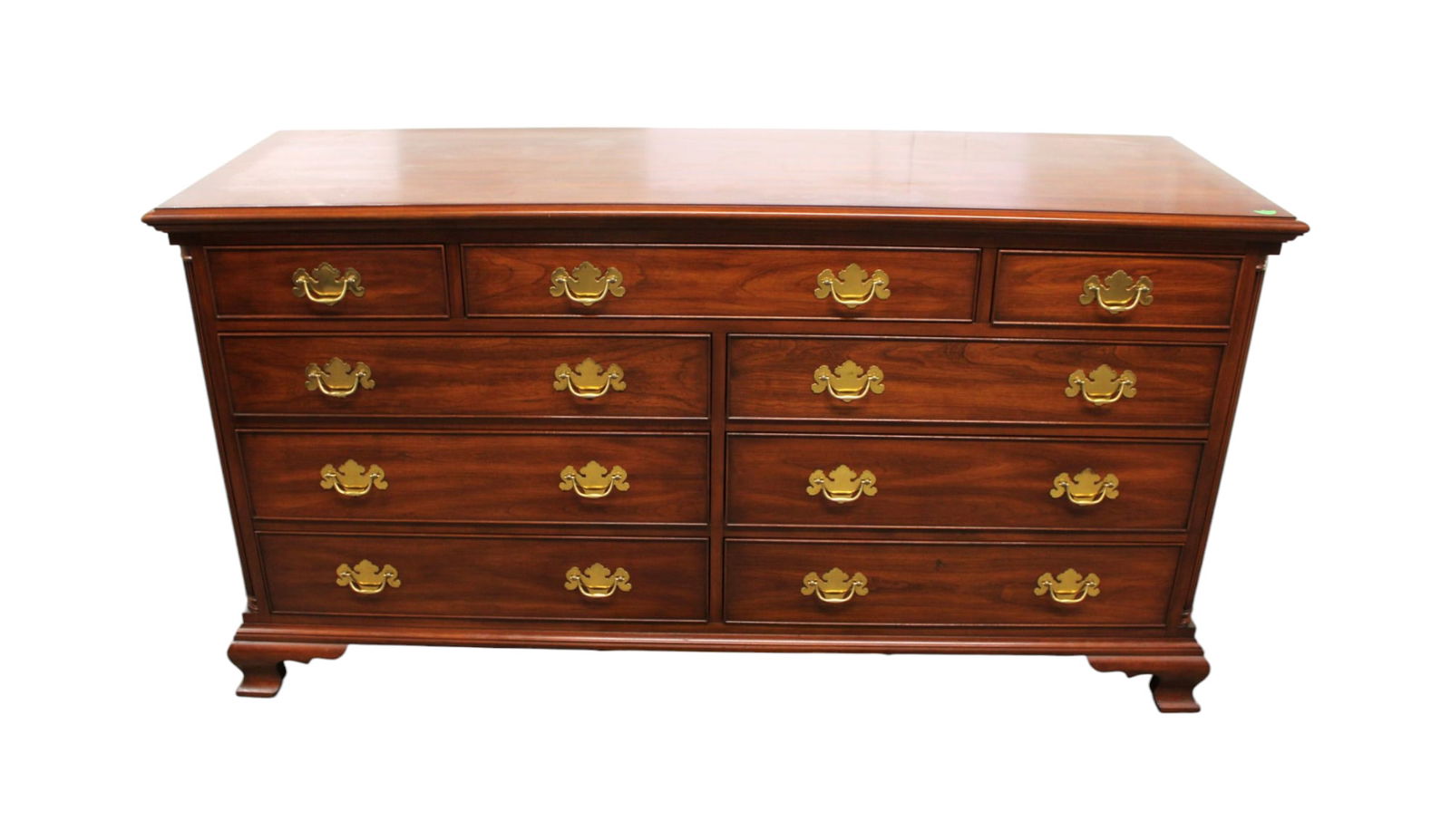 Henkel Harris low dresser, cherry, 9 drawer chest, original finish (1 of 6)