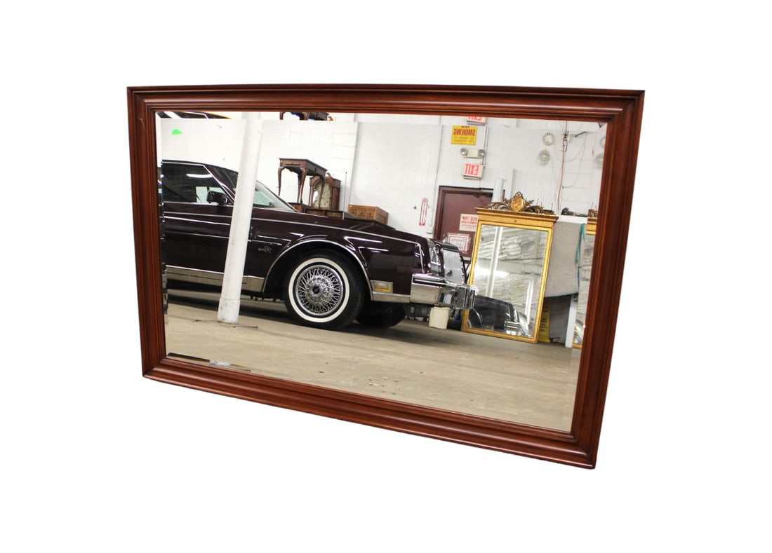 Henkel Harris cherry frame mirror, beveled glass (1 of 3)