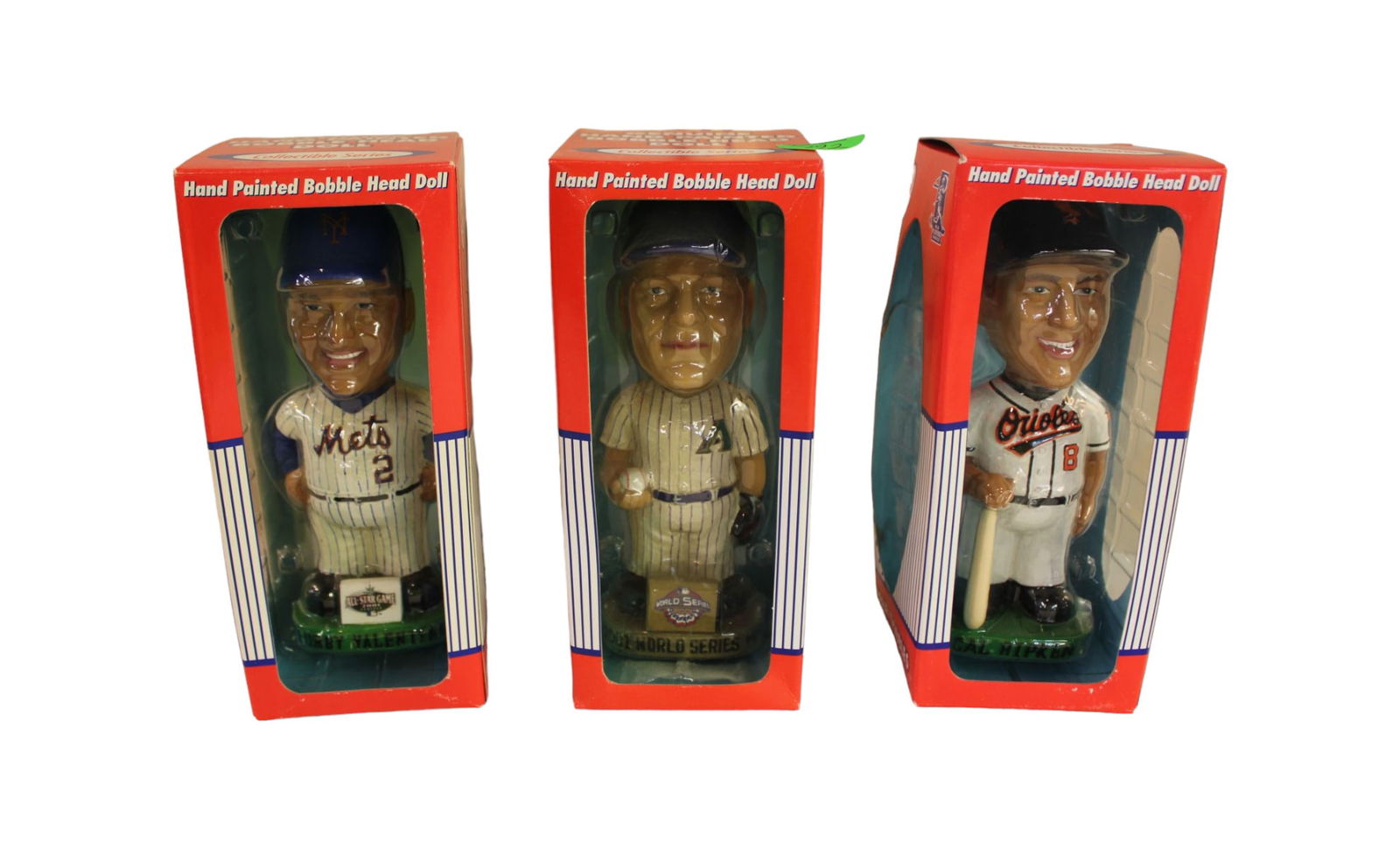 3 vintage bobblehead, New York Mets, Orioles, Arizona, mint in boxes (1 of 2)