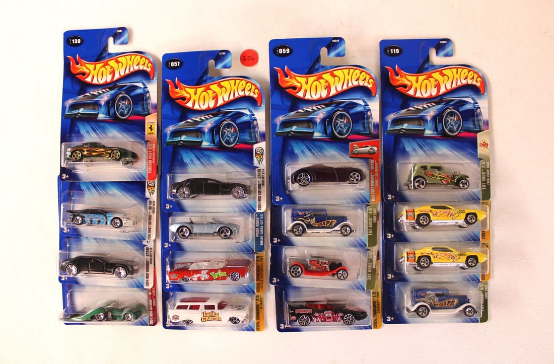 16 Hot Wheels mixed series, original packaging not opened: 16 Hot Wheels mixed series, original packaging not opened