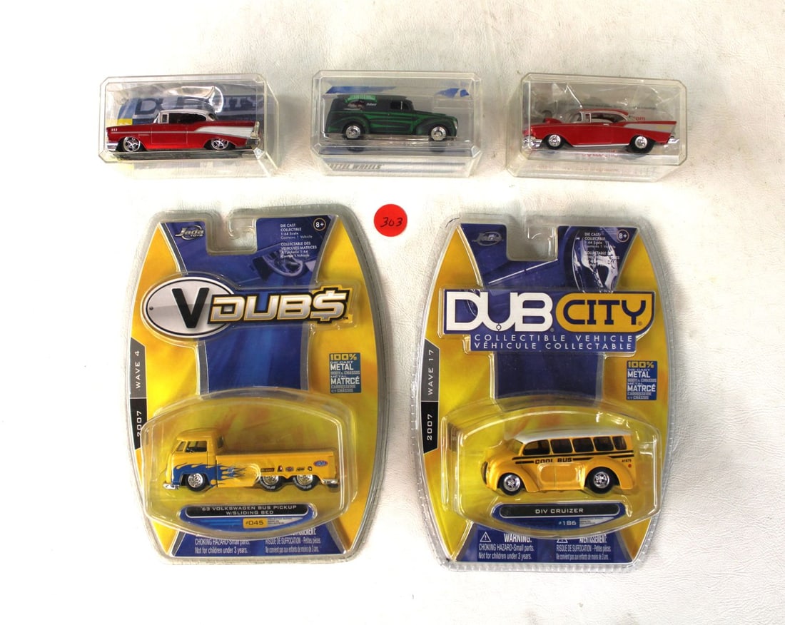 5 Jada Toys Dub$ die cast cars, original packaging not opened (1 of 2)