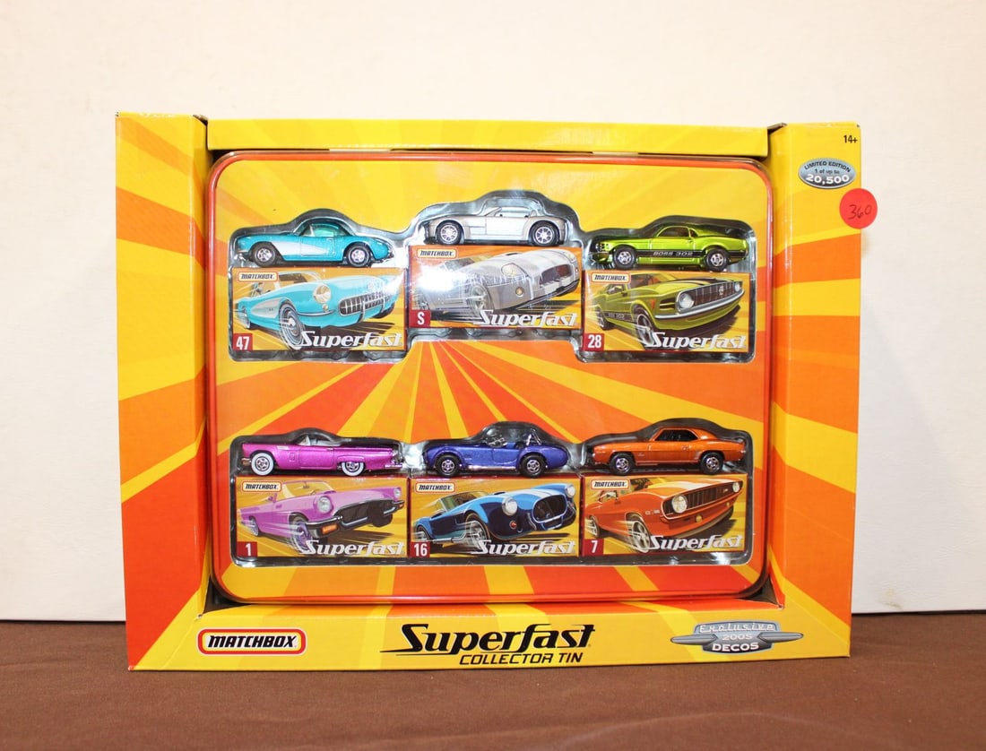 MATCHBOX Super Fast Collector Tin Limited Edition, original box unopened (1 of 3)