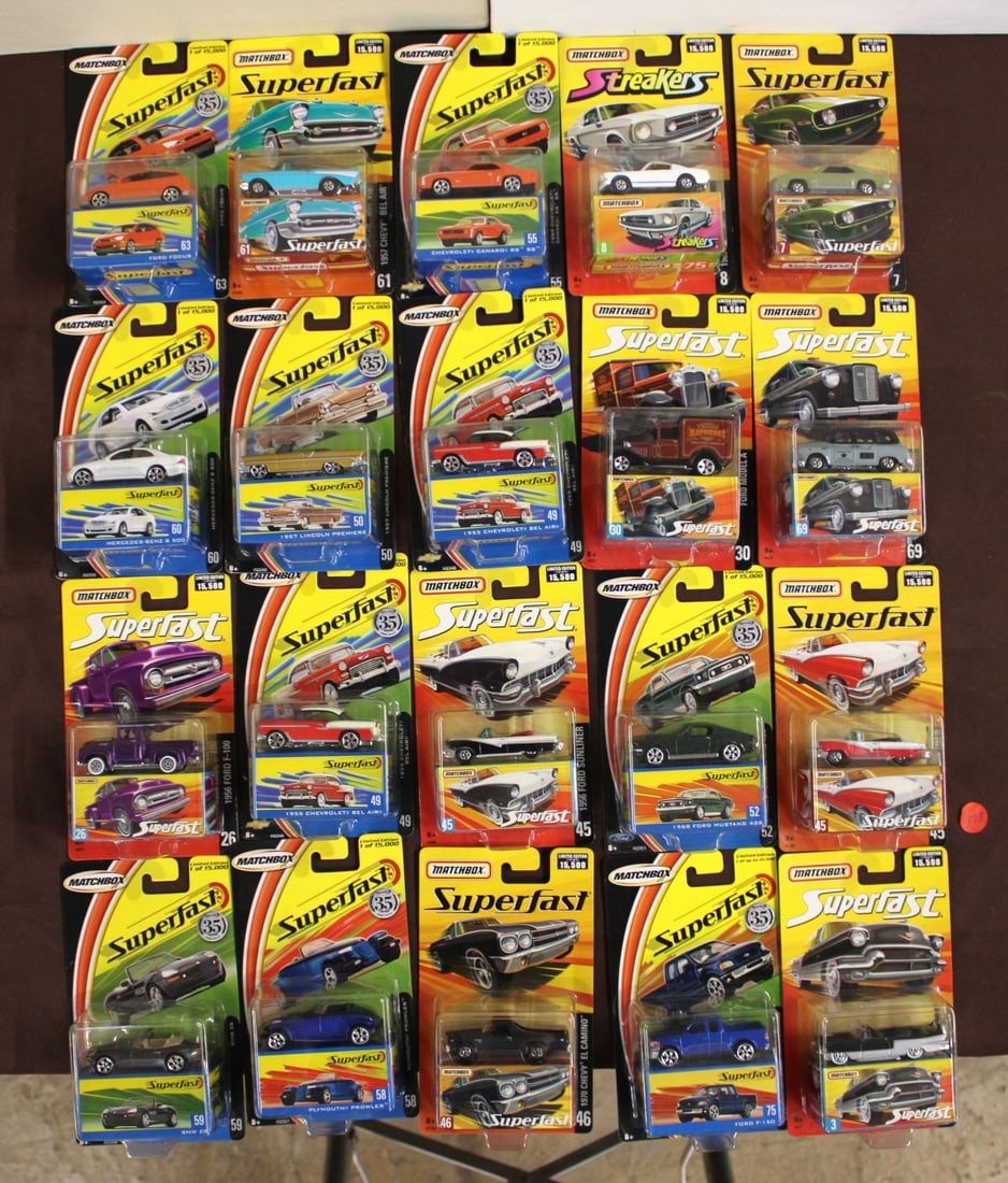 20 MATCHBOX Super Fast Collection Cars, unopened (1 of 3)