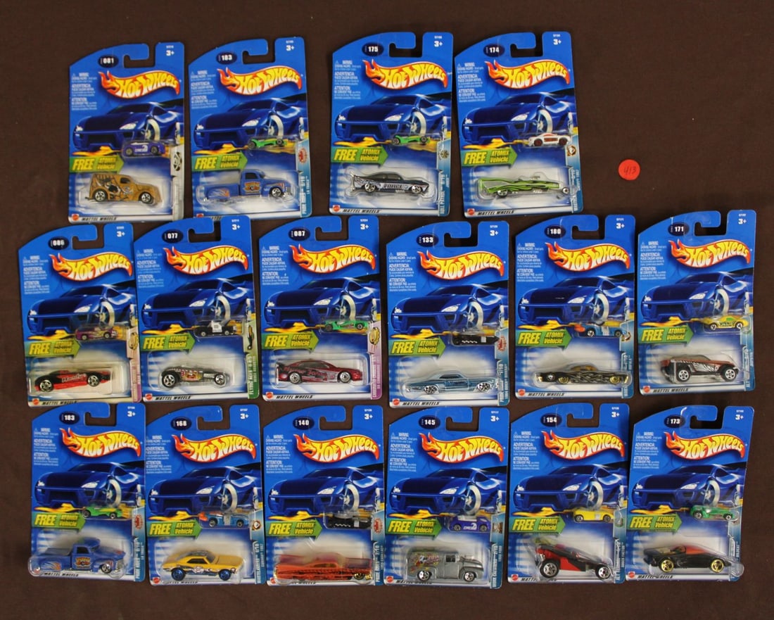 16 Hot Wheels Double Pack with Free Atomix Vehicle, unopened (1 of 4)
