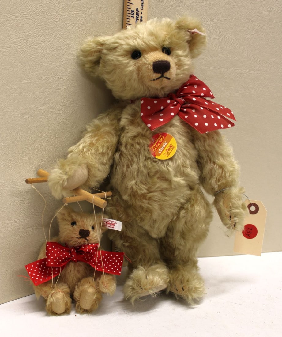 Vintage Steiff 9" Jointed Teddy Bear with String Teddy Bear Puppet (1 of 6)
