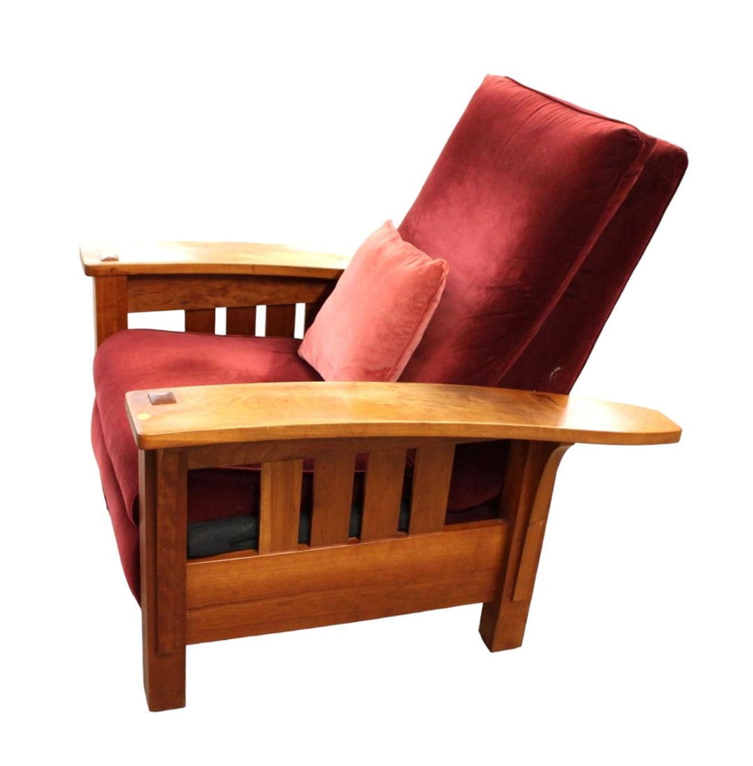 Stickley Mission Style Recliner - Solid Cherry (1 of 8)
