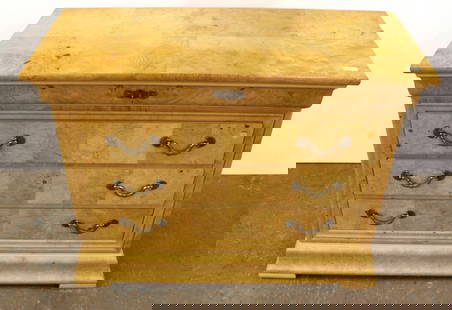 Beautiful Henredon Charles X Maple Chest: Beautiful Henredon Charles X burl maple 4 drawer chest, clean interior, structurally sound and in good condition, 44"w x 19"d x 34"h