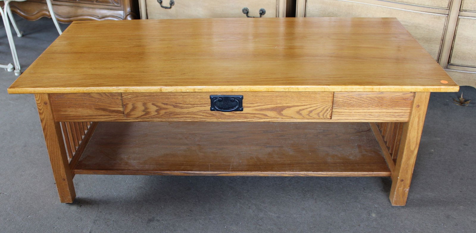 Contemporary Mission Oak Coffee Table (1 of 3)