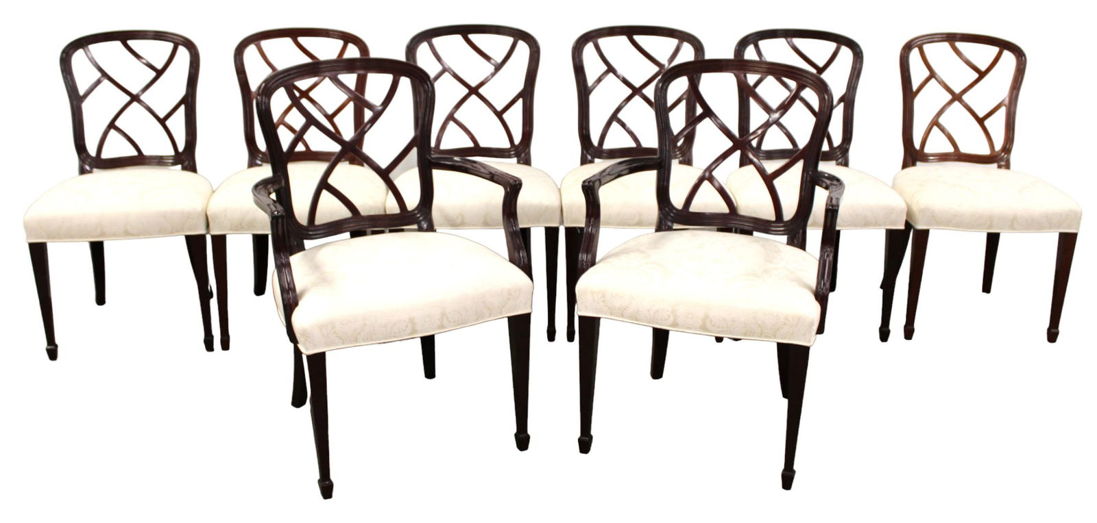 Beautiful Kindel Set of 8 Dining Chairs Winterthur Coll. (1 of 16)