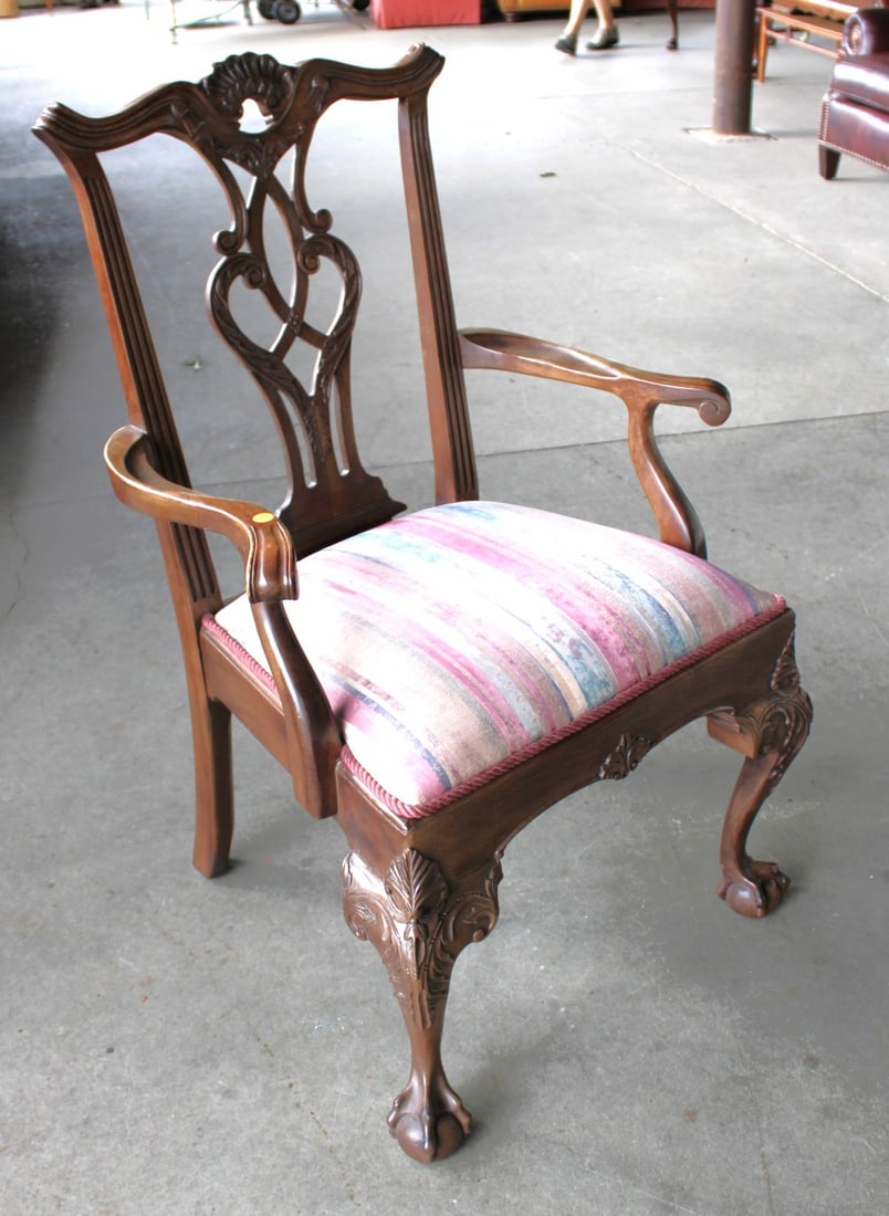 Henredon Chippendale Style Arm Chair (1 of 4)