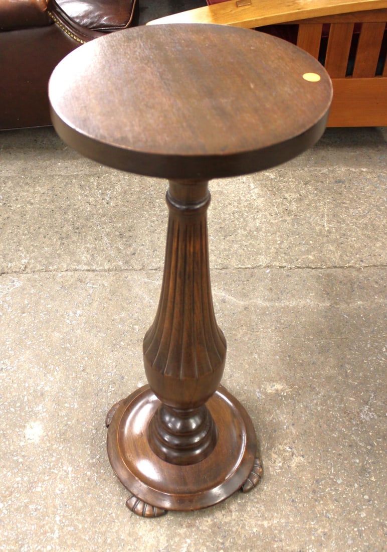 Antique 13" Fluted Column Pedestal (1 of 3)