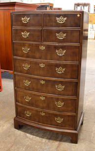 Henredon 9 Drawer Lingerie Chest, orig finish: Beautiful Henredon 9 drawer / 4 over 5 Mahogany Lingerie Chest, original finish, good condition, structurally sound, no noticeable issues, 57"h x 30"w x 19"d