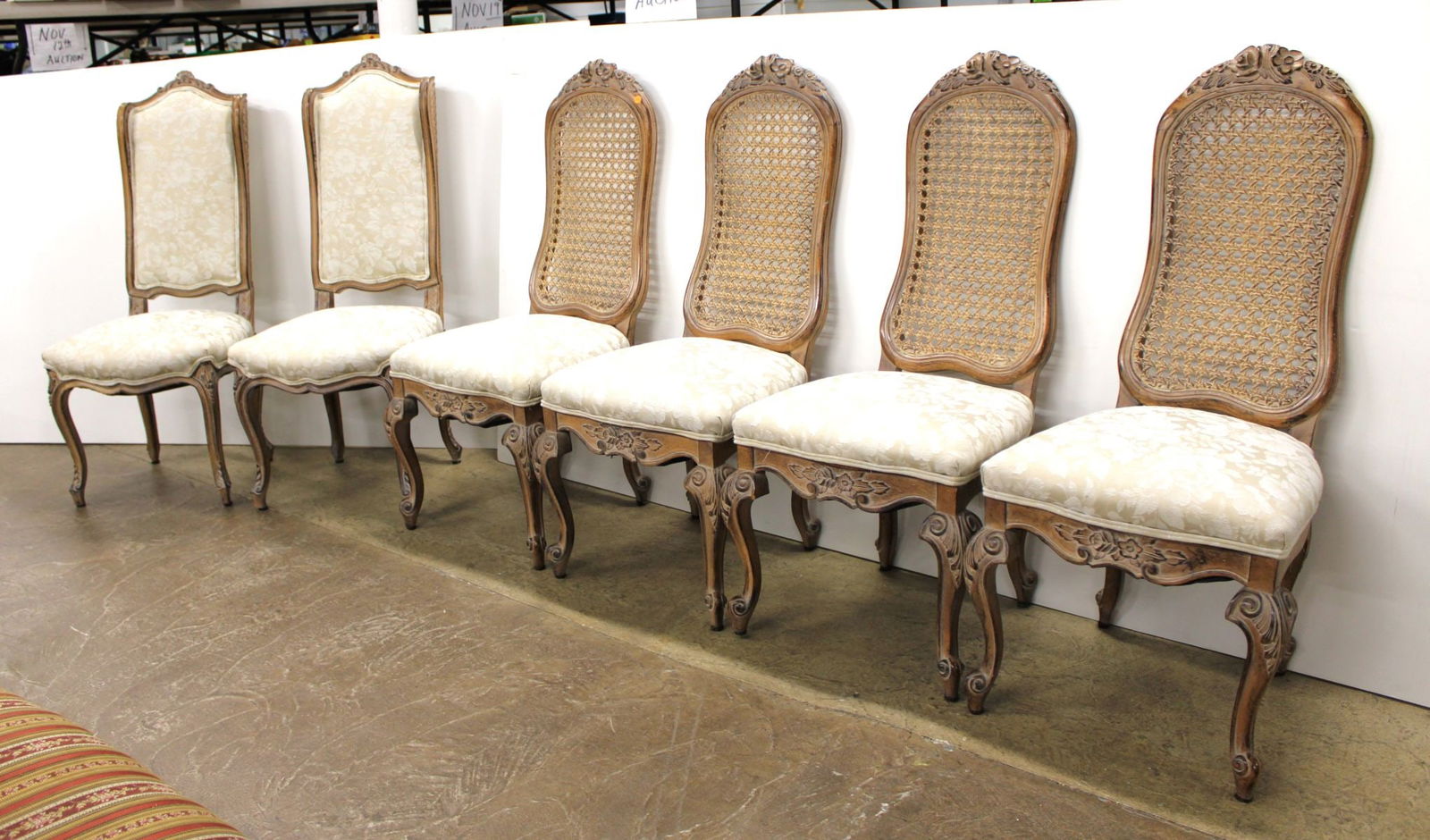 Set 6 Country French Dining Chairs, distressed (1 of 6)