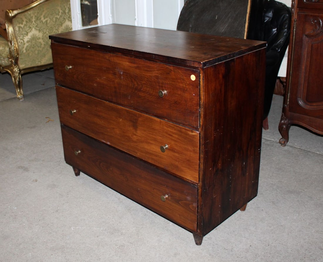 Vintage Walnut Finish Chest (1 of 2)