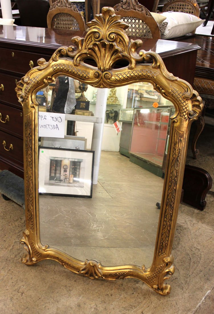 Italian carved decorator hanging decorator mirror (1 of 2)