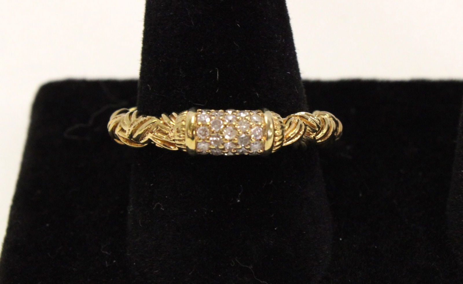 Diamond Ring and 14kt yellow gold over sterling silver (1 of 3)