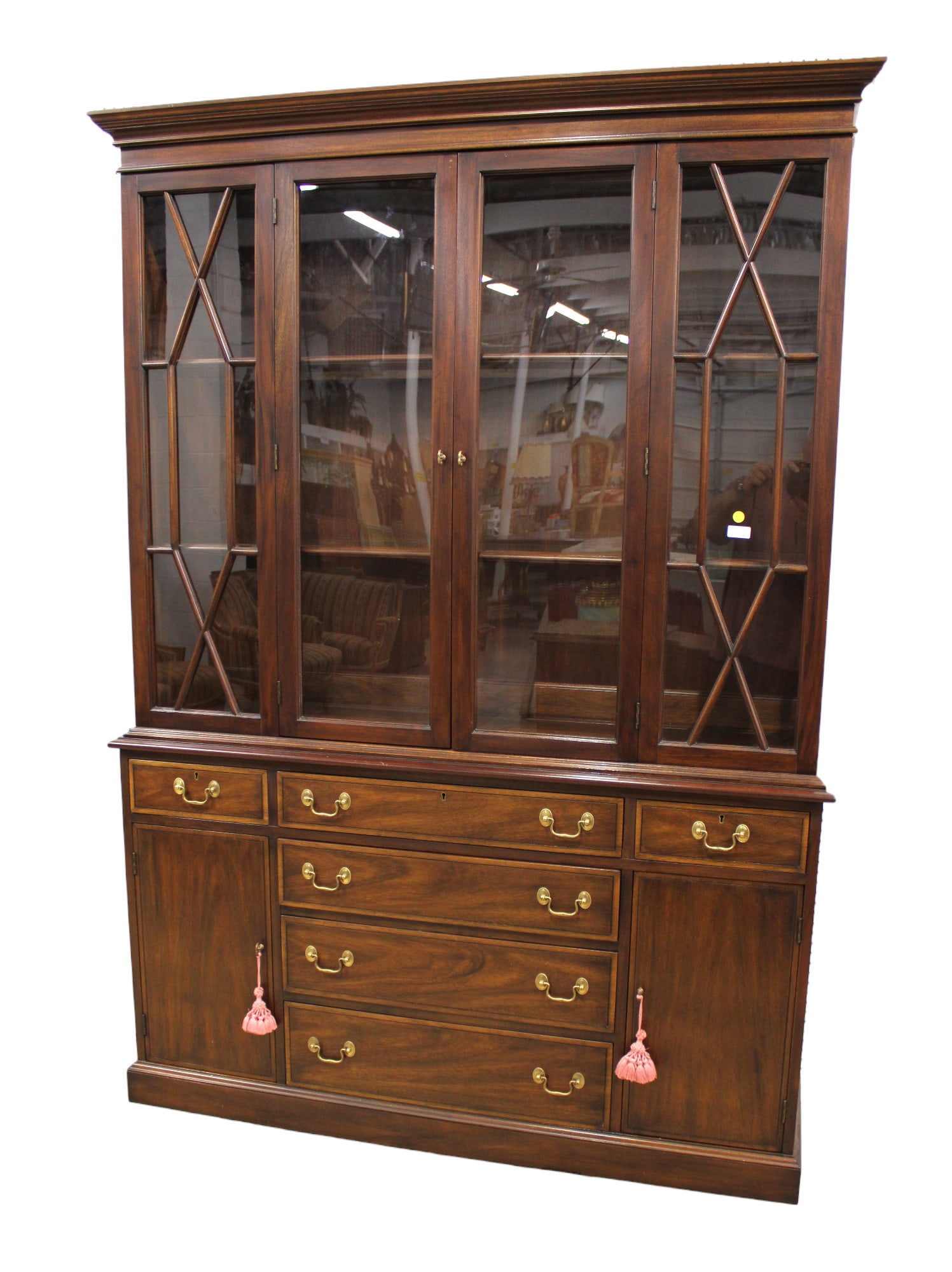 Henkel Harris Banded China Cabinet Buffet (1 of 8)