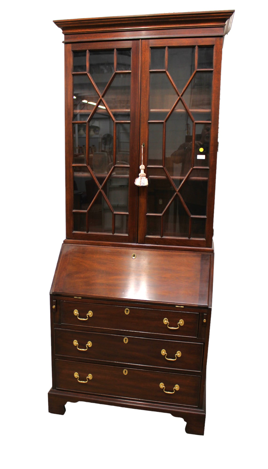 Henkel Harris 2pc Secretary Bookcase with Key (1 of 7)