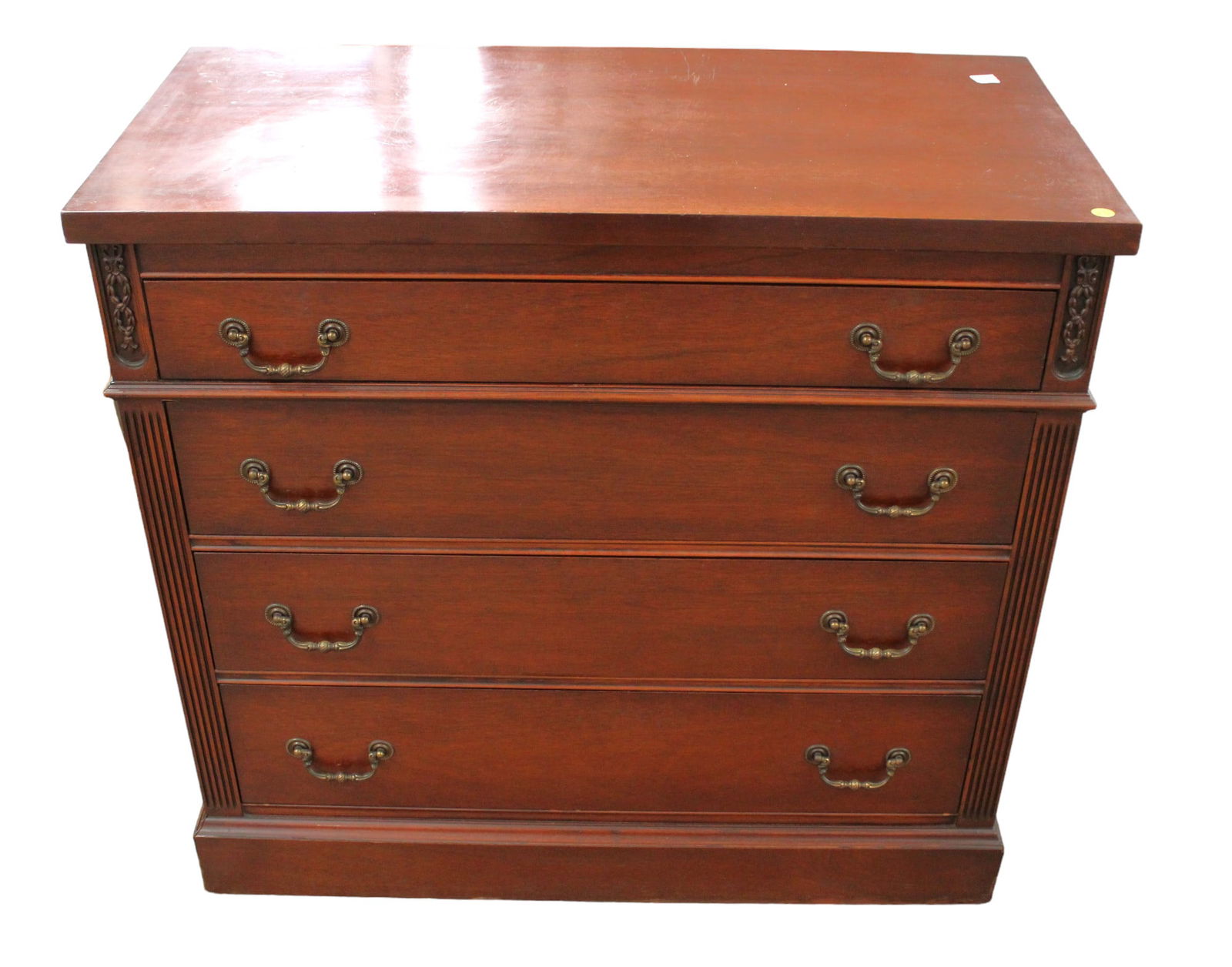 Vintage mahogany 4 drawer bachelors chest, structurally sound & in good condition, no noticeable (1 of 4)