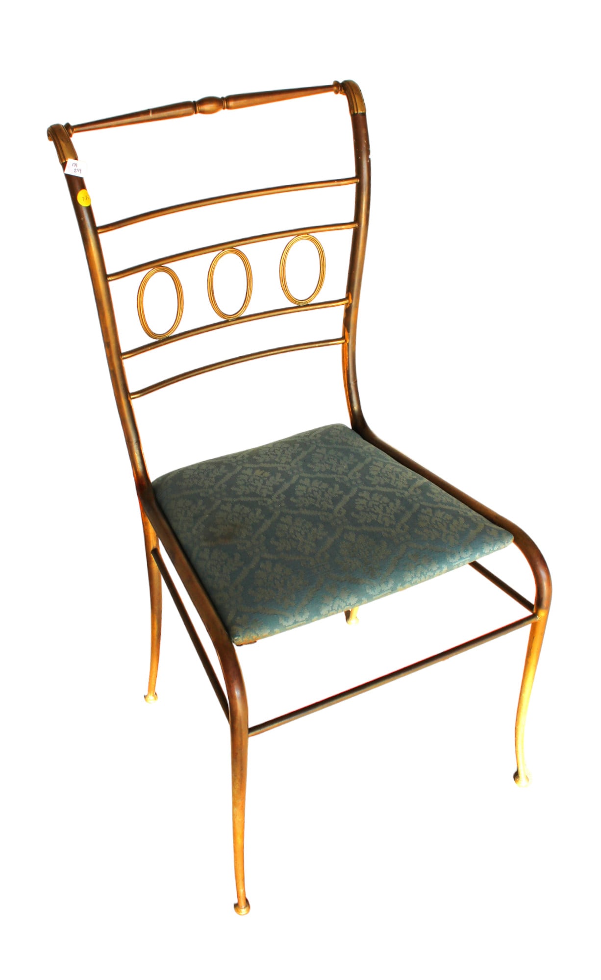 Vintage solid brass music chair, structurally sound & in good condition for age, believe to be (1 of 3)