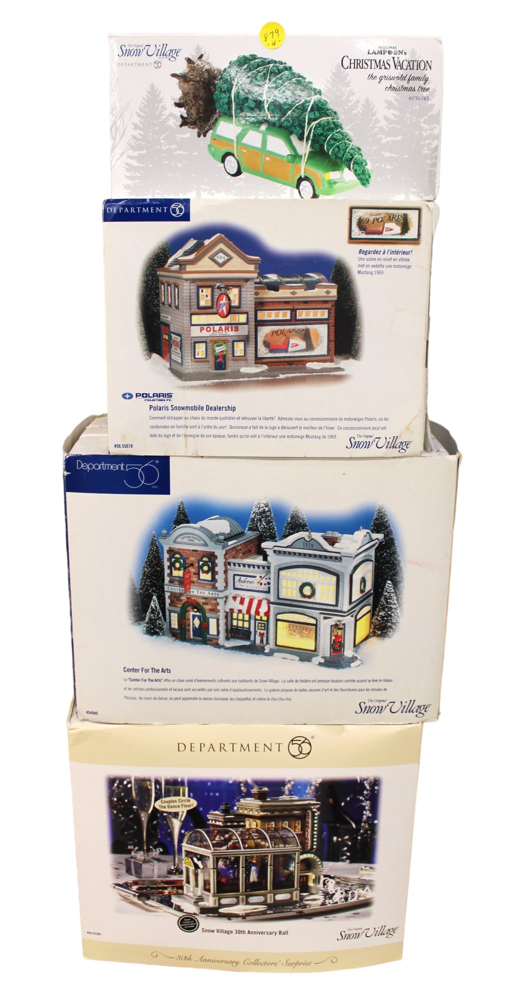 4 Department 56 Snow Village Series in boxes: no guarantee that all parts are here or been modified (1 of 2)