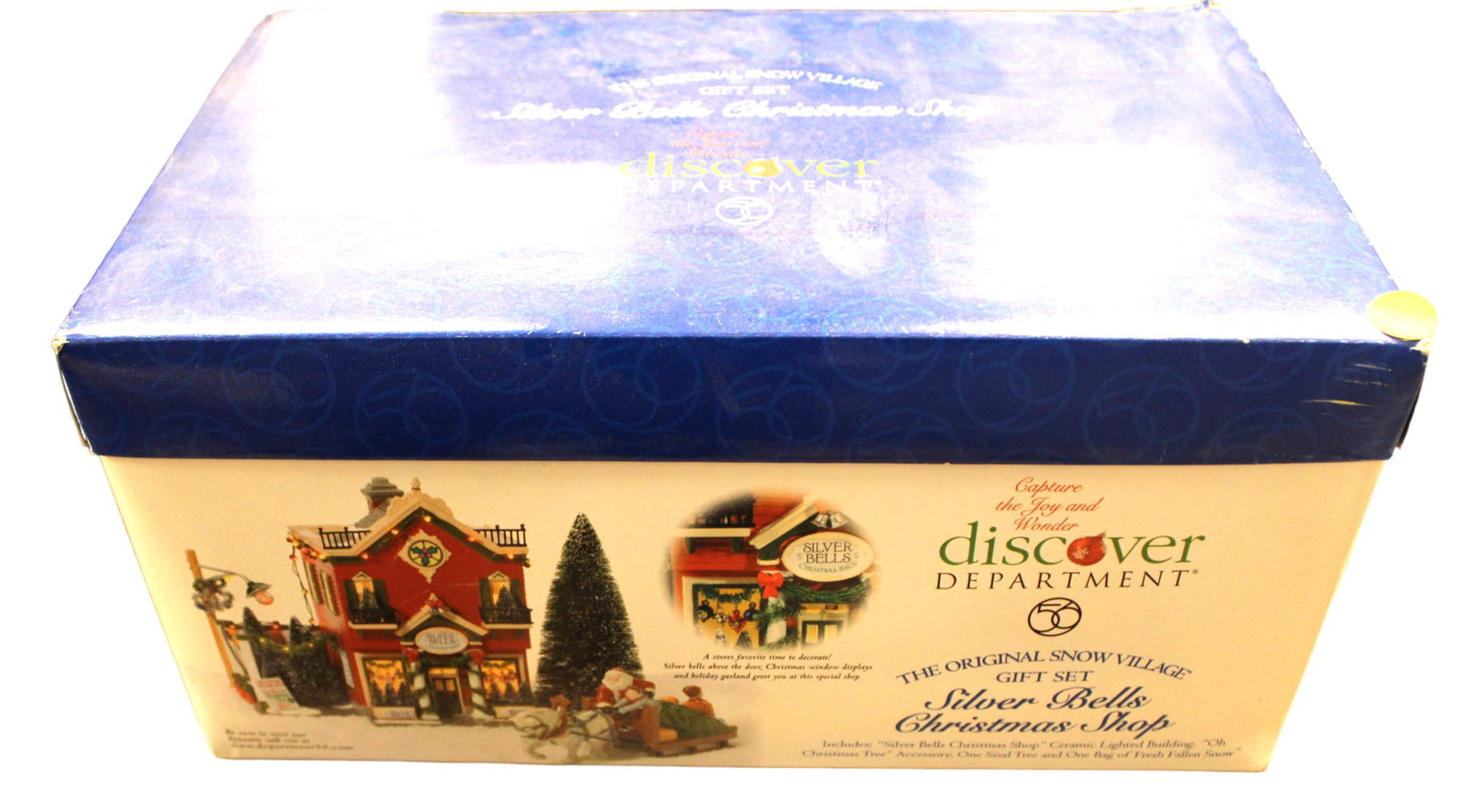 Department 56 Snow Village Silver Bells Christmas Shop in box: no guarantee that all parts are here (1 of 2)