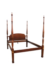 Henkel Harris queen size 4 poster bed in the solid mahogany with wrench