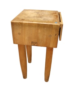 Nice size BOOS butcher block with knife holder, solid wood