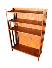 Arts & Crafts style 4 tier open front bookcase