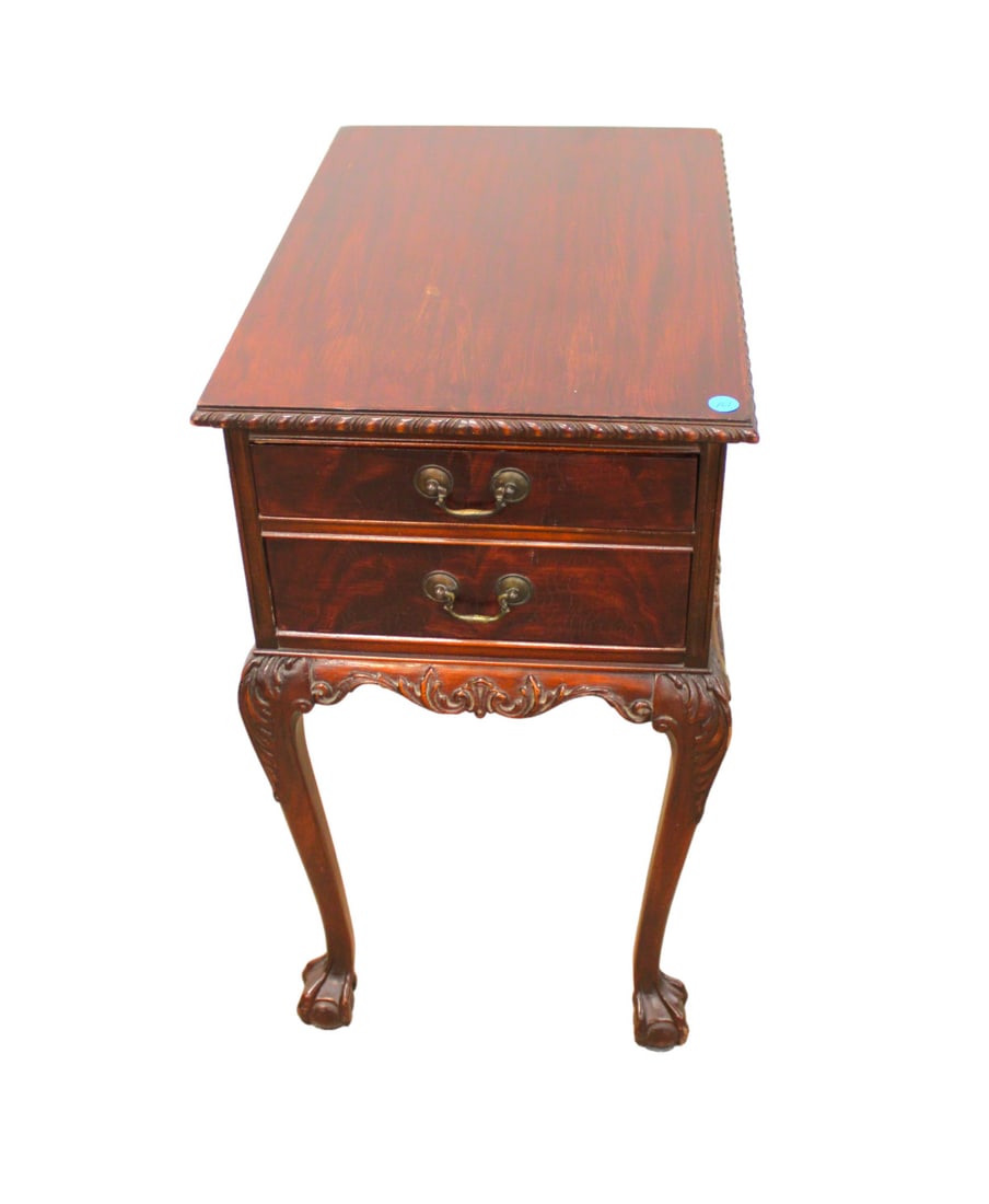 Vintage Imperial Mahogany  stand, ball & claw, carved, 2 drawer (1 of 6)