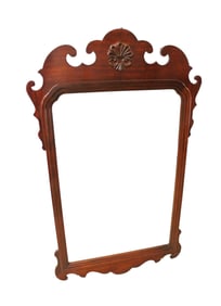 Traditional mahogany framed beveled mirror