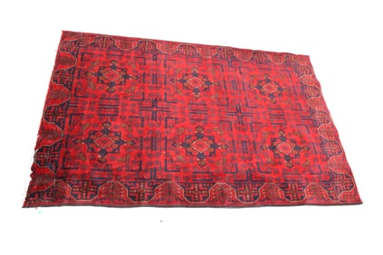 Hand stitched antique style rug, 48"w x 80"l