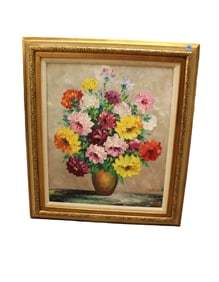 Vintage signed oil painting.