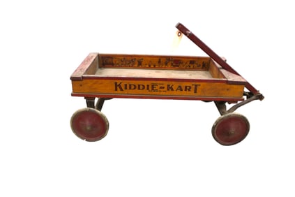 Antique Kiddie Kart pull wagon, original
