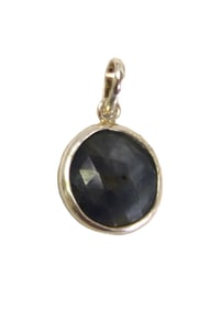 10.5ct gray sapphire sterling silver pendant