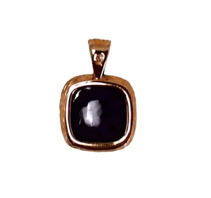 5ct amethyst pedant in 14k rose gold over sterling