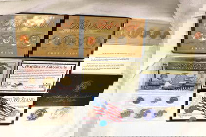 6 US Commemorative gift sets: New Orleans Mint Mark, First & Last Millenium, Amer. Heritage Mint
