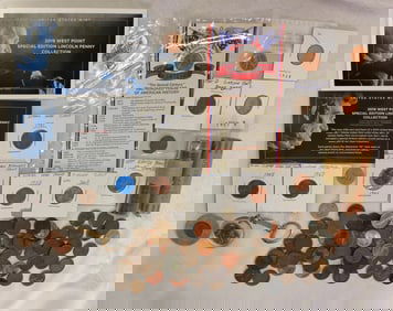 Large lot of US Lincoln pennies, some wheat, some steel, various dates, one converted to key chain